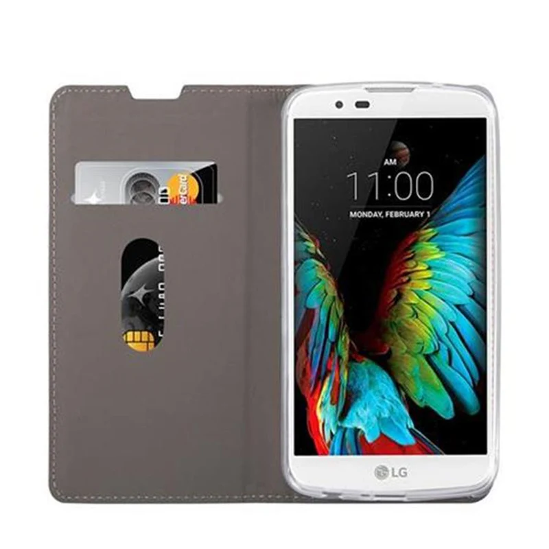 Cadorabo Hülle kompatibel mit LG K10 2016 Schutzhülle mit Magnetverschluss, Standfunktion und Kartenfach