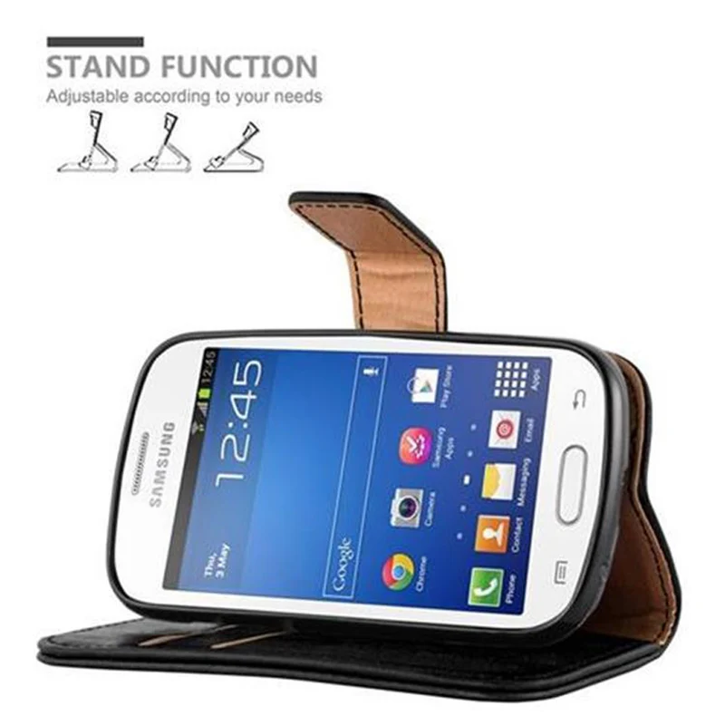 Cadorabo Hülle kompatibel mit Samsung Galaxy TREND LITE Schutzhülle mit Magnetverschluss, Standfunktion und Kartenfach