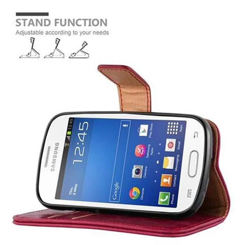 Cadorabo Hülle kompatibel mit Samsung Galaxy TREND LITE Schutzhülle mit Magnetverschluss, Standfunktion und Kartenfach