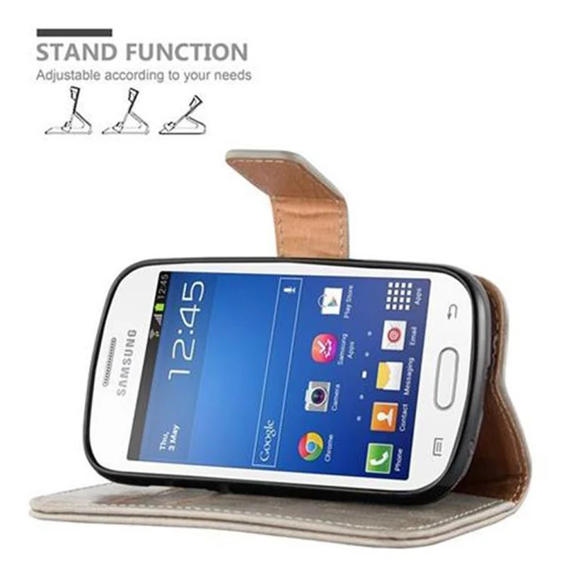 Cadorabo Hülle kompatibel mit Samsung Galaxy TREND LITE Schutzhülle mit Magnetverschluss, Standfunktion und Kartenfach