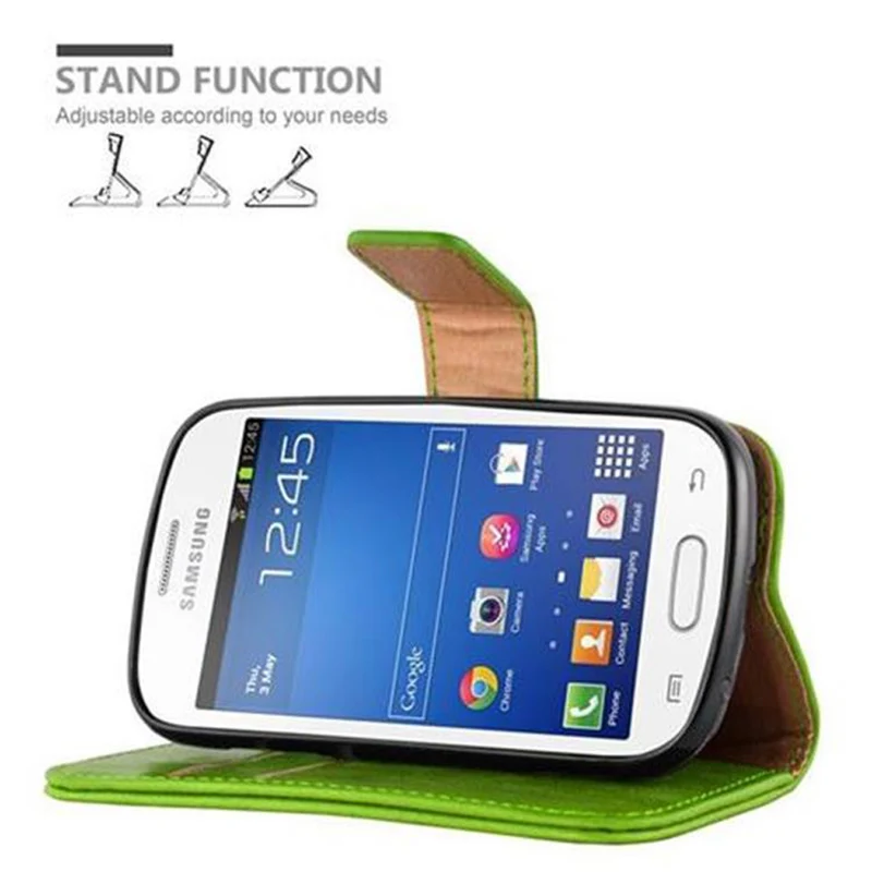 Cadorabo Hülle kompatibel mit Samsung Galaxy TREND LITE Schutzhülle mit Magnetverschluss, Standfunktion und Kartenfach