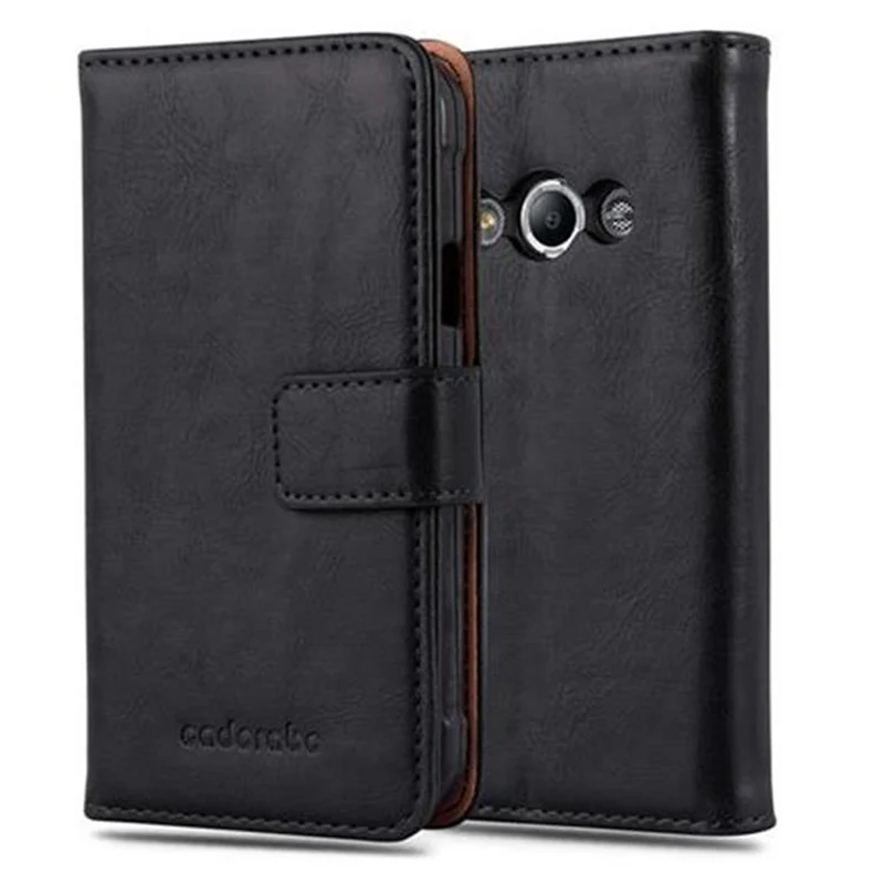 Cadorabo Hülle kompatibel mit Samsung Galaxy XCover 3 Schutzhülle mit Magnetverschluss, Standfunktion und Kartenfach