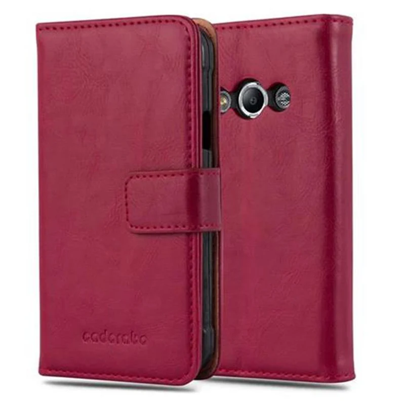 Cadorabo Hülle kompatibel mit Samsung Galaxy XCover 3 Schutzhülle mit Magnetverschluss, Standfunktion und Kartenfach