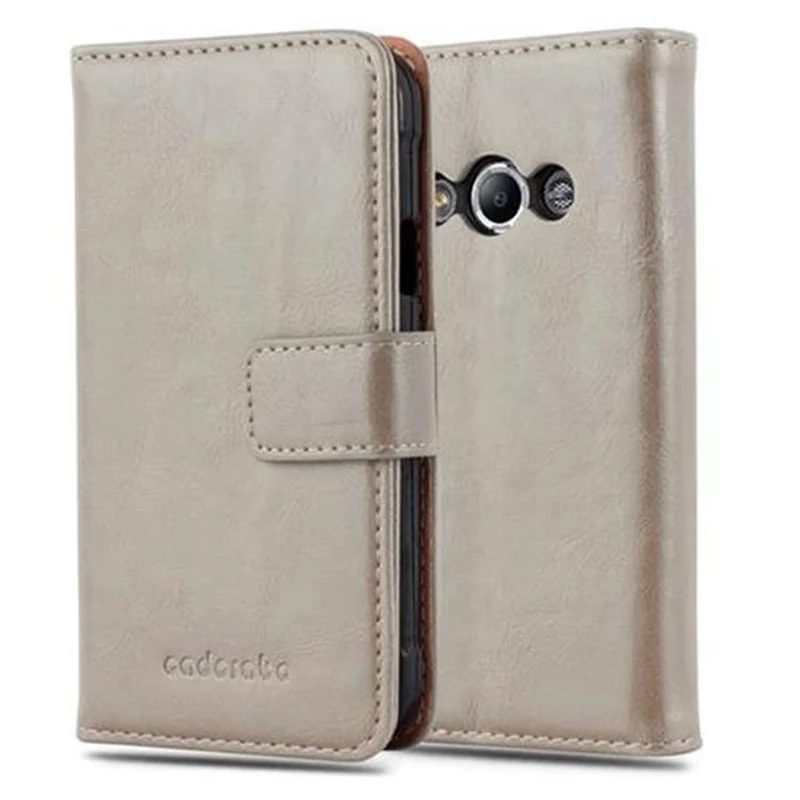 Cadorabo Hülle kompatibel mit Samsung Galaxy XCover 3 Schutzhülle mit Magnetverschluss, Standfunktion und Kartenfach