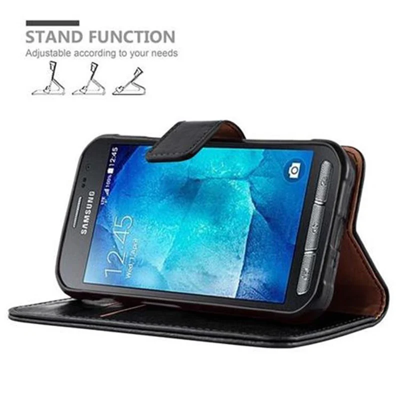 Cadorabo Hülle kompatibel mit Samsung Galaxy XCover 3 Schutzhülle mit Magnetverschluss, Standfunktion und Kartenfach
