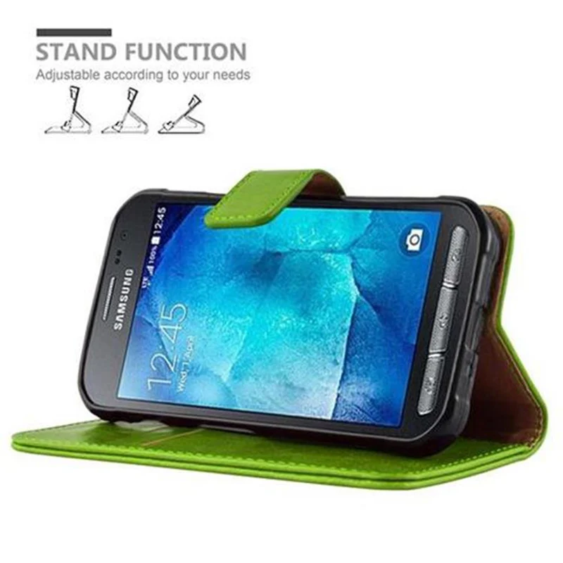 Cadorabo Hülle kompatibel mit Samsung Galaxy XCover 3 Schutzhülle mit Magnetverschluss, Standfunktion und Kartenfach