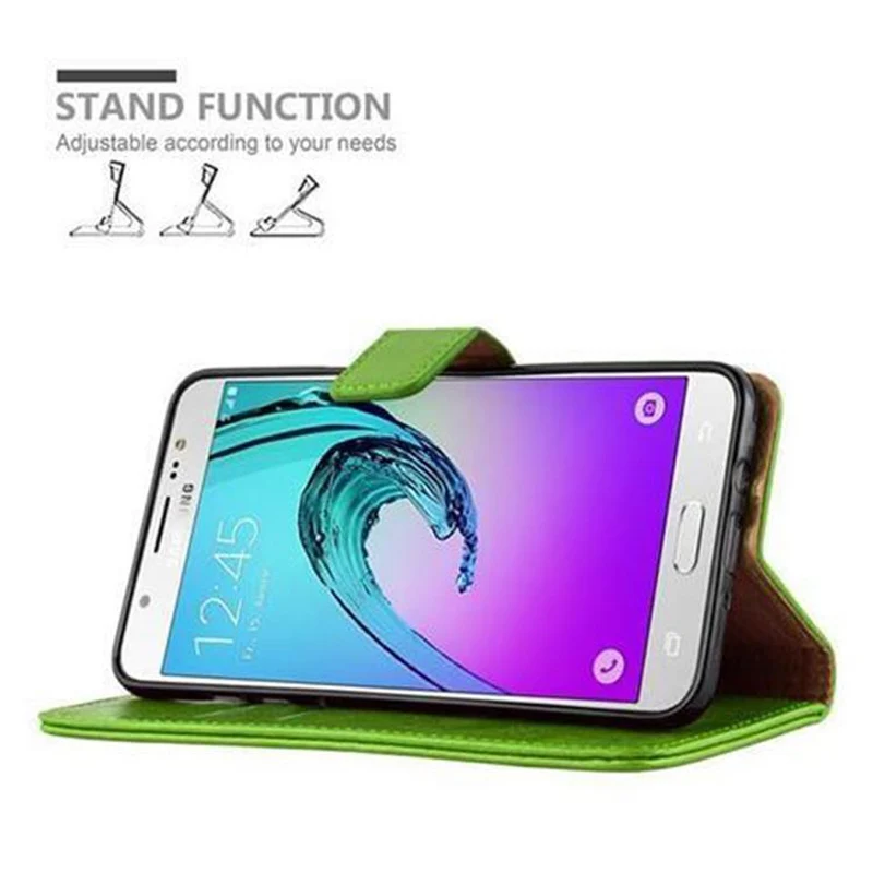 Cadorabo Hülle kompatibel mit Samsung Galaxy J5 2016 Schutzhülle mit Magnetverschluss, Standfunktion und Kartenfach