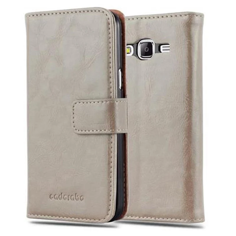 Cadorabo Hülle kompatibel mit Samsung Galaxy J5 2015 Schutzhülle mit Magnetverschluss, Standfunktion und Kartenfach