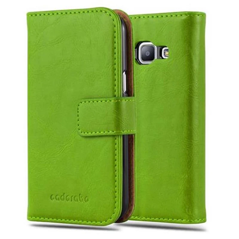 Cadorabo Hülle kompatibel mit Samsung Galaxy J1 2015 Schutzhülle mit Magnetverschluss, Standfunktion und Kartenfach