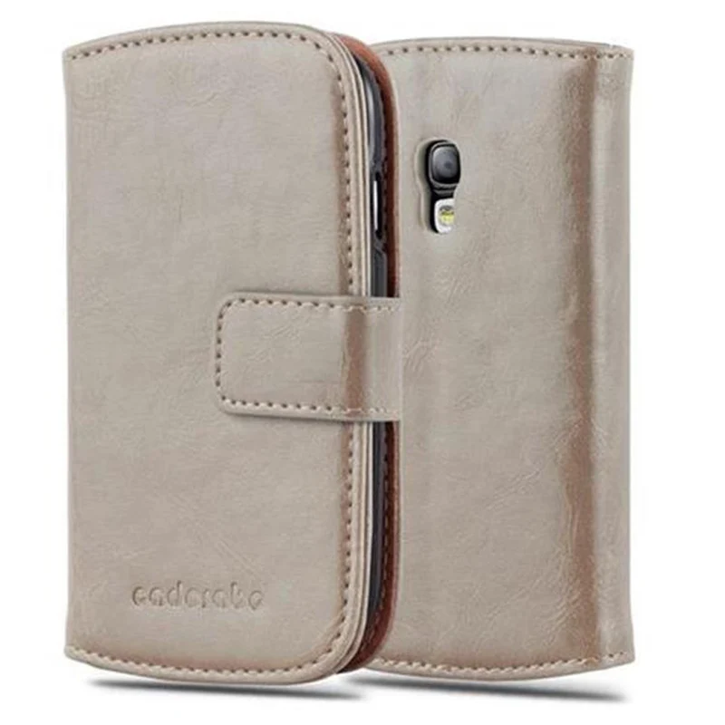 Cadorabo Hülle kompatibel mit Samsung Galaxy S3 MINI Schutzhülle mit Magnetverschluss, Standfunktion und Kartenfach