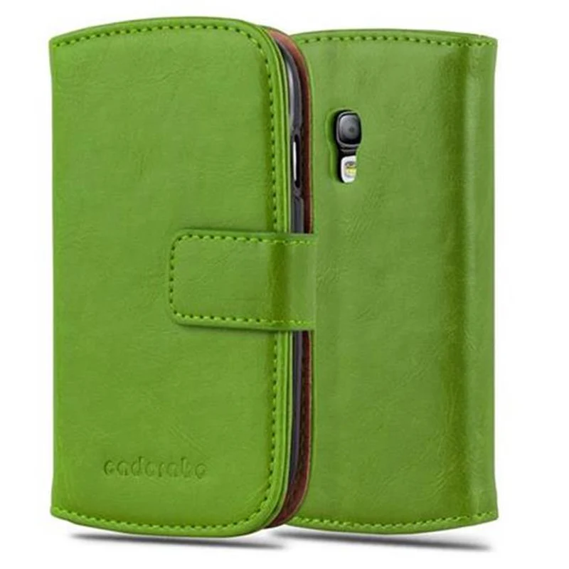 Cadorabo Hülle kompatibel mit Samsung Galaxy S3 MINI Schutzhülle mit Magnetverschluss, Standfunktion und Kartenfach