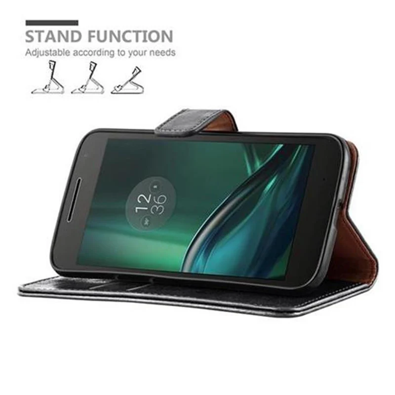 Cadorabo Hülle kompatibel mit Motorola MOTO G4 / G4 PLUS Schutzhülle mit Magnetverschluss, Standfunktion und Kartenfach