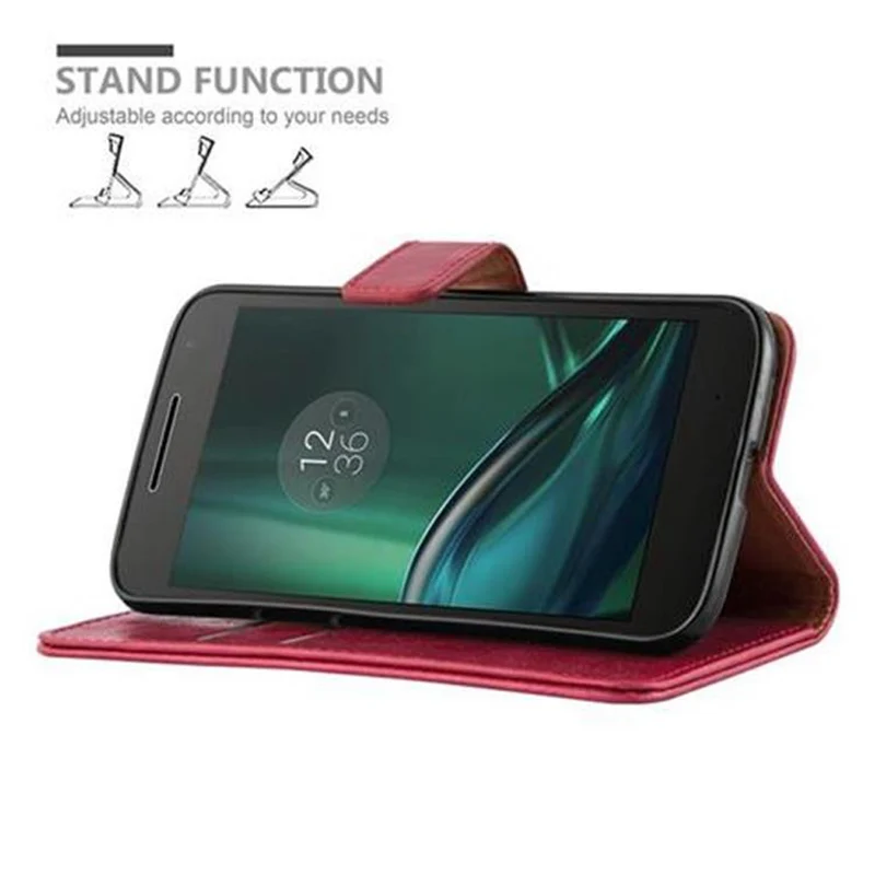 Cadorabo Hülle kompatibel mit Motorola MOTO G4 / G4 PLUS Schutzhülle mit Magnetverschluss, Standfunktion und Kartenfach