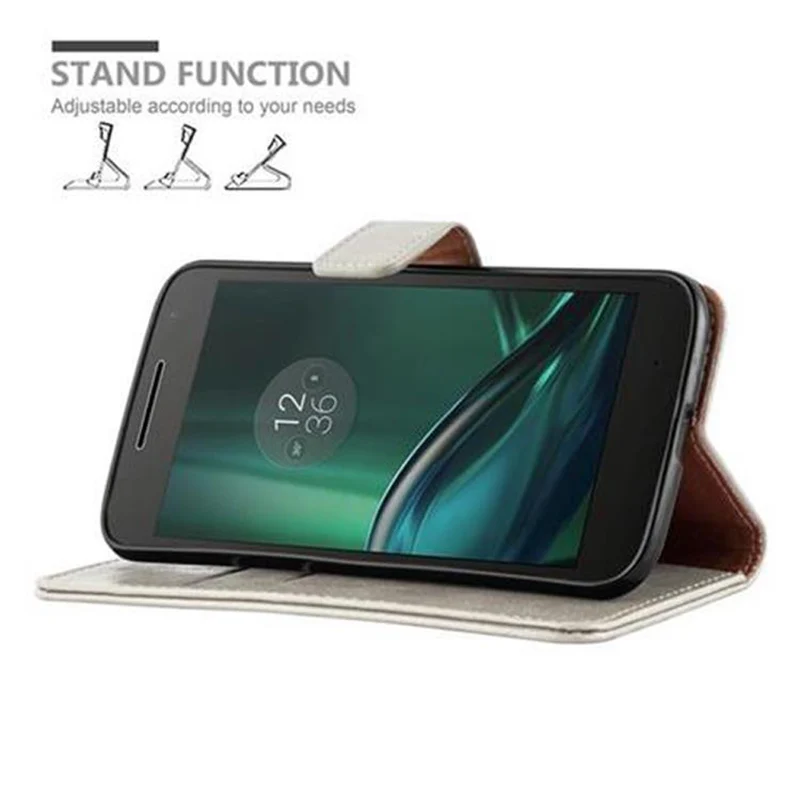 Cadorabo Hülle kompatibel mit Motorola MOTO G4 / G4 PLUS Schutzhülle mit Magnetverschluss, Standfunktion und Kartenfach