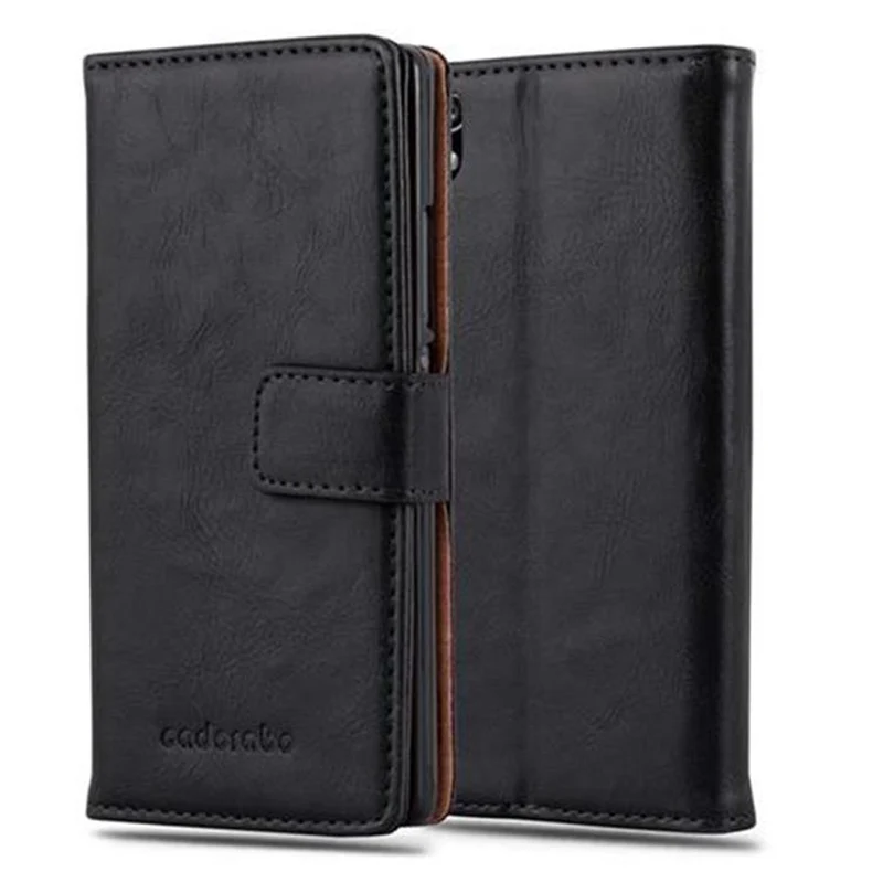 Cadorabo Hülle kompatibel mit Huawei ASCEND P7 Schutzhülle mit Magnetverschluss, Standfunktion und Kartenfach