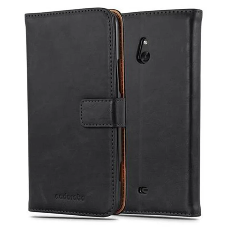 Cadorabo Hülle kompatibel mit Nokia Lumia 1320 Schutzhülle mit Magnetverschluss, Standfunktion und Kartenfach
