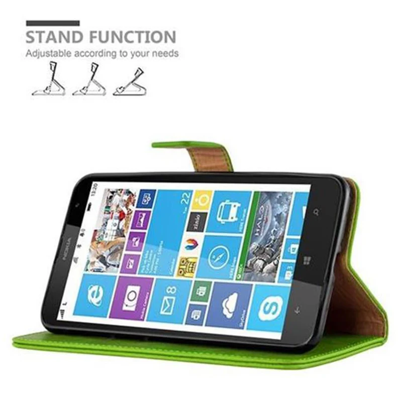 Cadorabo Hülle kompatibel mit Nokia Lumia 1320 Schutzhülle mit Magnetverschluss, Standfunktion und Kartenfach
