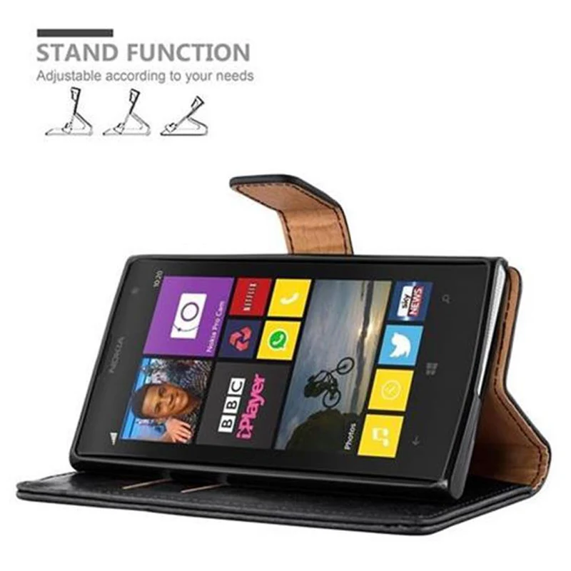 Cadorabo Hülle kompatibel mit Nokia Lumia 1020 Schutzhülle mit Magnetverschluss, Standfunktion und Kartenfach