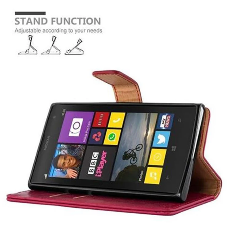 Cadorabo Hülle kompatibel mit Nokia Lumia 1020 Schutzhülle mit Magnetverschluss, Standfunktion und Kartenfach