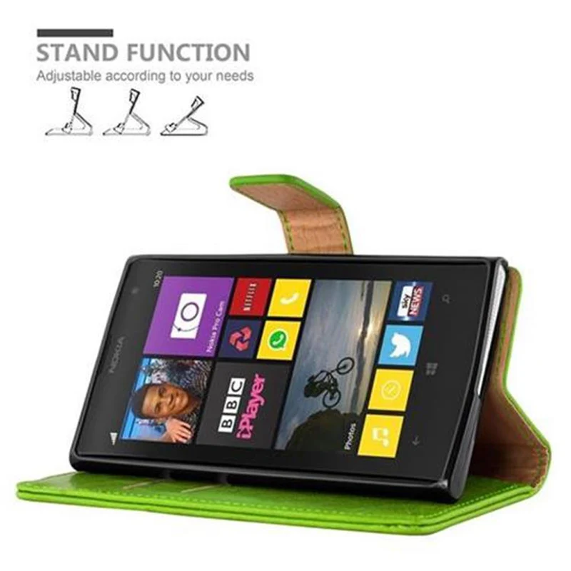 Cadorabo Hülle kompatibel mit Nokia Lumia 1020 Schutzhülle mit Magnetverschluss, Standfunktion und Kartenfach