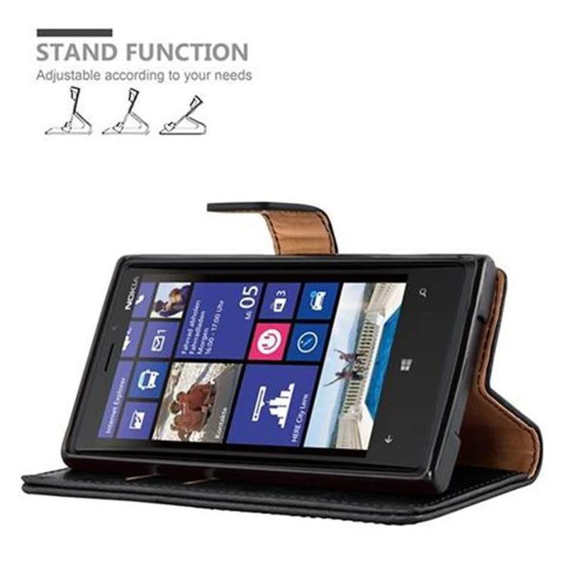 Cadorabo Hülle kompatibel mit Nokia Lumia 920 Schutzhülle mit Magnetverschluss, Standfunktion und Kartenfach