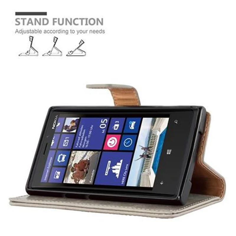 Cadorabo Hülle kompatibel mit Nokia Lumia 920 Schutzhülle mit Magnetverschluss, Standfunktion und Kartenfach