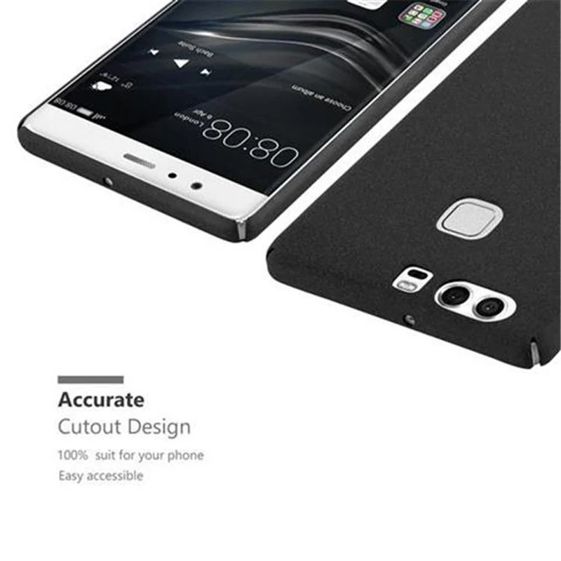 Cadorabo Hülle kompatibel mit Huawei P9 Hard Case Schutzhülle in Frosted Optik gegen Kratzer und Stöße