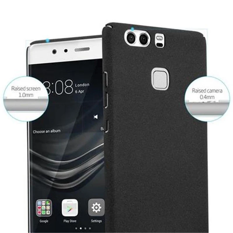 Cadorabo Hülle kompatibel mit Huawei P9 Hard Case Schutzhülle in Frosted Optik gegen Kratzer und Stöße