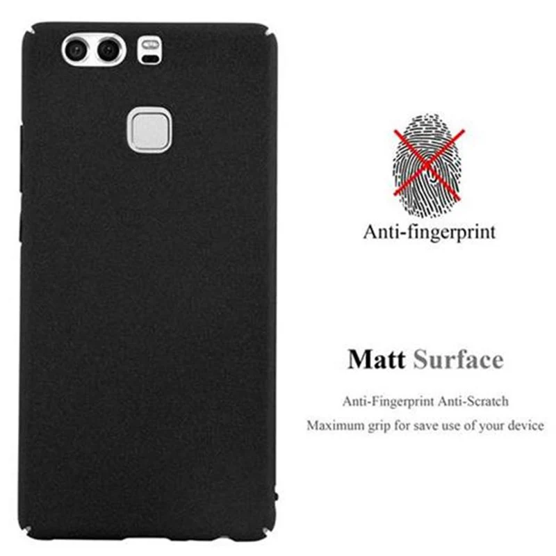 Cadorabo Hülle kompatibel mit Huawei P9 Hard Case Schutzhülle in Frosted Optik gegen Kratzer und Stöße