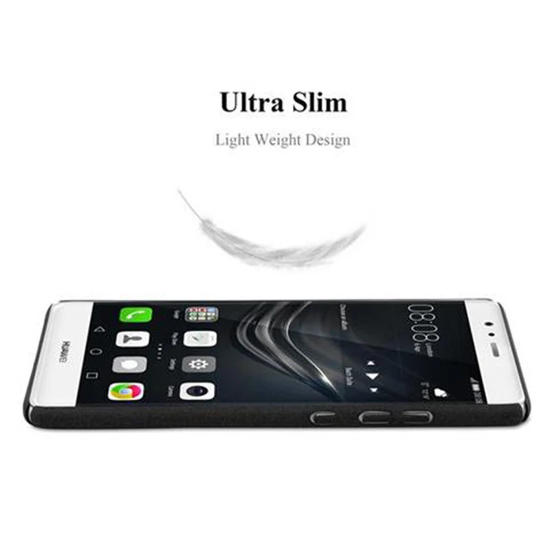 Cadorabo Hülle kompatibel mit Huawei P9 Hard Case Schutzhülle in Frosted Optik gegen Kratzer und Stöße