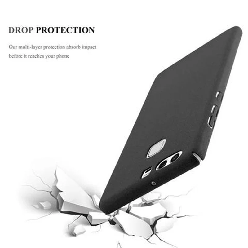 Cadorabo Hülle kompatibel mit Huawei P9 Hard Case Schutzhülle in Frosted Optik gegen Kratzer und Stöße