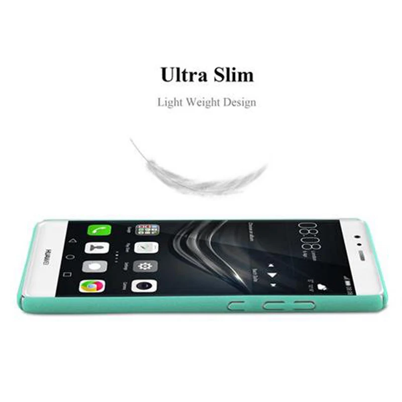 Cadorabo Hülle kompatibel mit Huawei P9 Hard Case Schutzhülle in Frosted Optik gegen Kratzer und Stöße