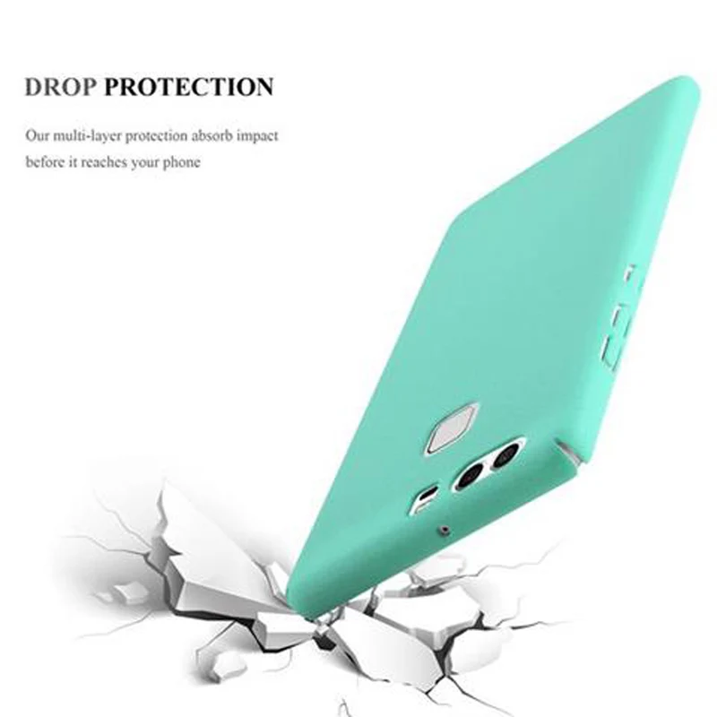 Cadorabo Hülle kompatibel mit Huawei P9 Hard Case Schutzhülle in Frosted Optik gegen Kratzer und Stöße