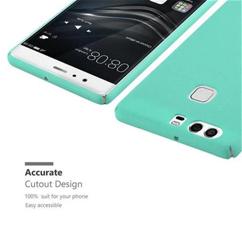 Cadorabo Hülle kompatibel mit Huawei P9 Hard Case Schutzhülle in Frosted Optik gegen Kratzer und Stöße