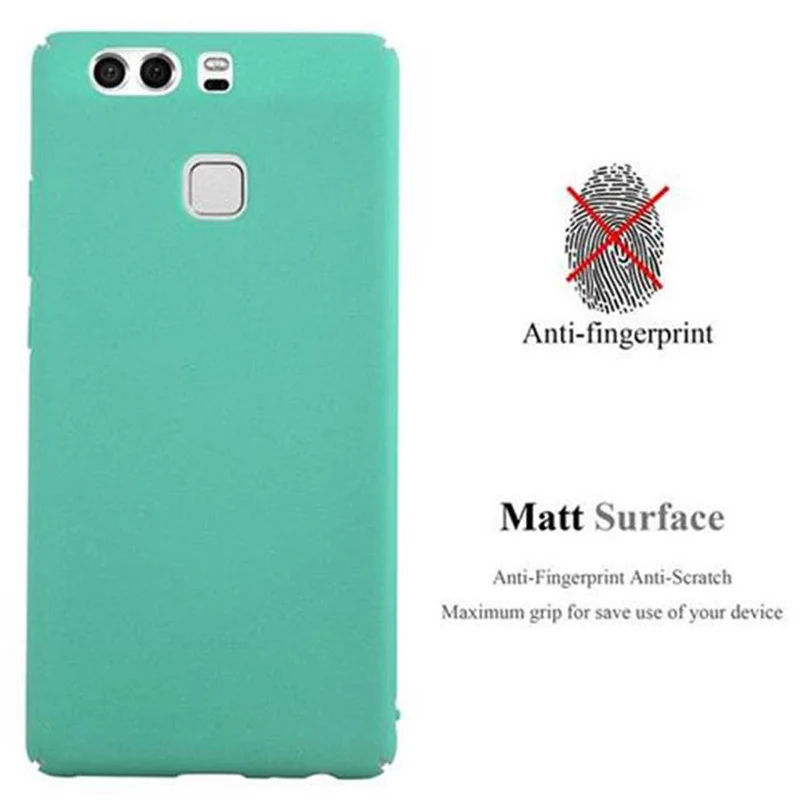 Cadorabo Hülle kompatibel mit Huawei P9 Hard Case Schutzhülle in Frosted Optik gegen Kratzer und Stöße