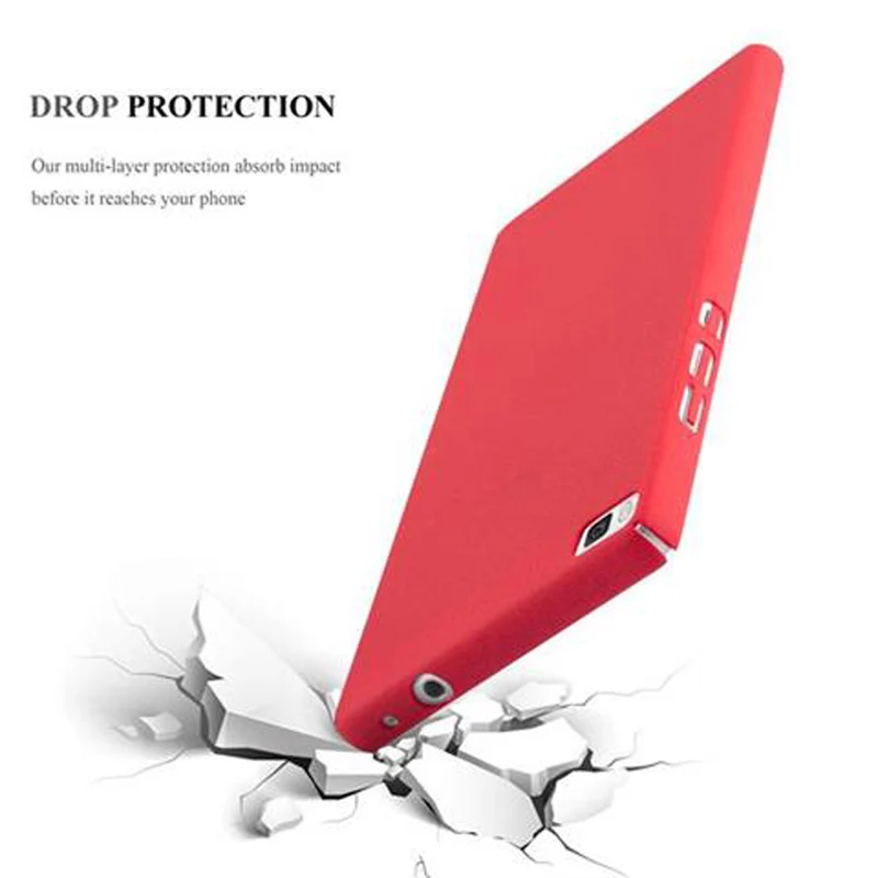 Cadorabo Hülle kompatibel mit Huawei P8 Hard Case Schutzhülle in Frosted Optik gegen Kratzer und Stöße