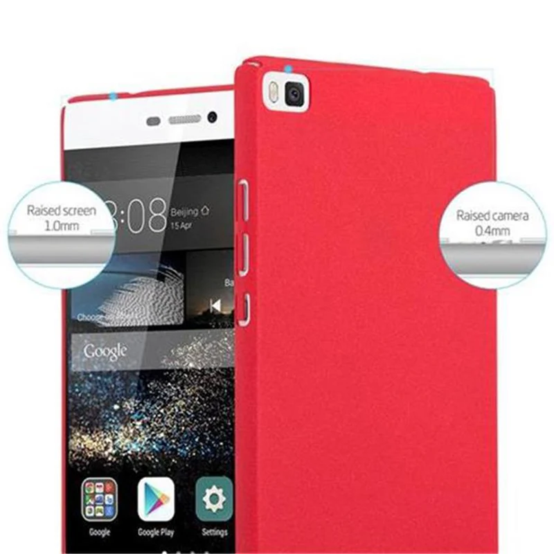 Cadorabo Hülle kompatibel mit Huawei P8 Hard Case Schutzhülle in Frosted Optik gegen Kratzer und Stöße