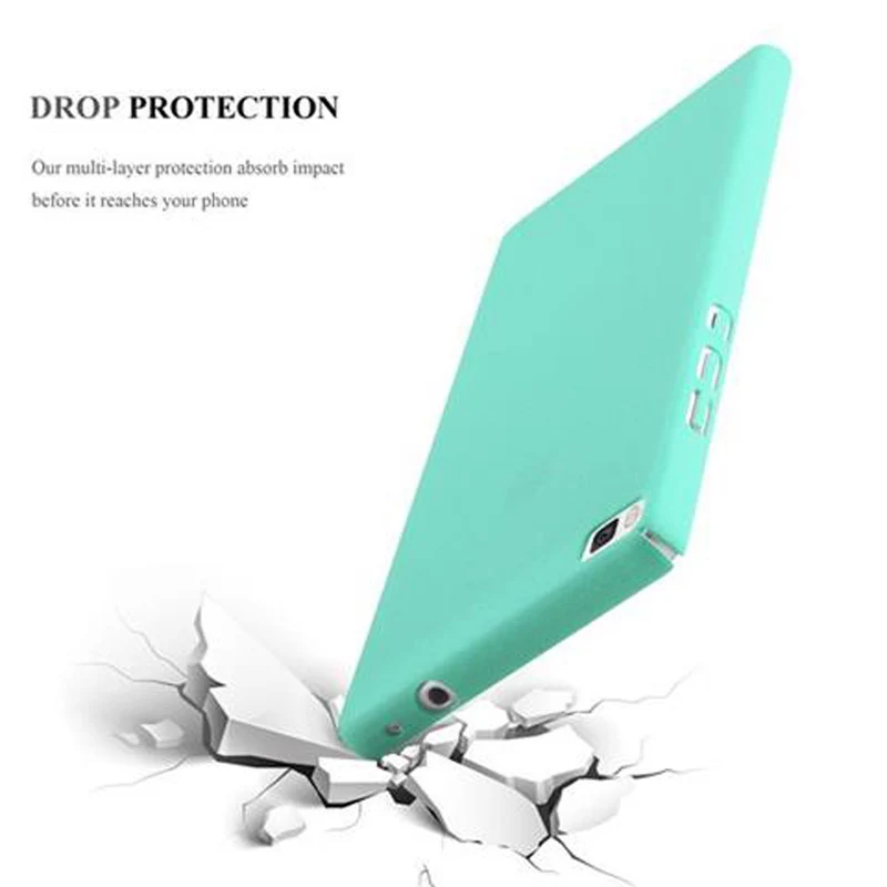 Cadorabo Hülle kompatibel mit Huawei P8 Hard Case Schutzhülle in Frosted Optik gegen Kratzer und Stöße