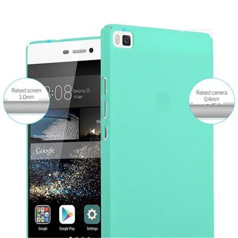 Cadorabo Hülle kompatibel mit Huawei P8 Hard Case Schutzhülle in Frosted Optik gegen Kratzer und Stöße