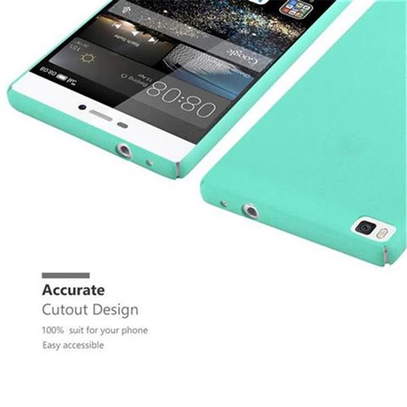 Cadorabo Hülle kompatibel mit Huawei P8 Hard Case Schutzhülle in Frosted Optik gegen Kratzer und Stöße