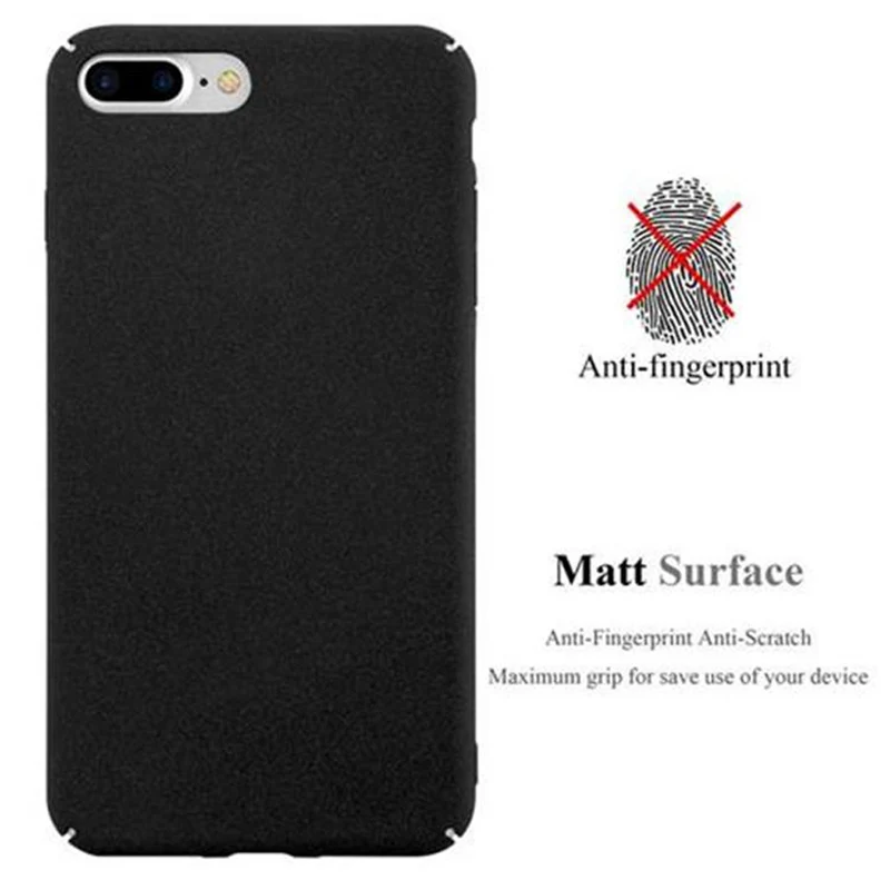 Cadorabo Hülle kompatibel mit Apple iPhone 7 PLUS / 7S PLUS / 8 PLUS Hard Case Schutzhülle in Frosted Optik gegen Kratzer und Stöße