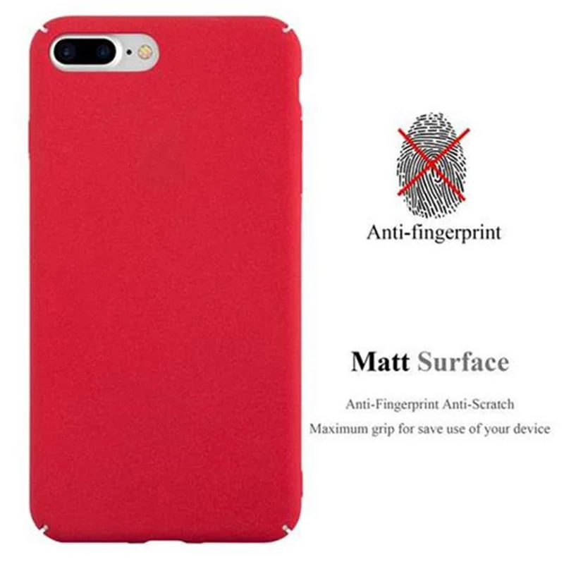 Cadorabo Hülle kompatibel mit Apple iPhone 7 PLUS / 7S PLUS / 8 PLUS Hard Case Schutzhülle in Frosted Optik gegen Kratzer und Stöße