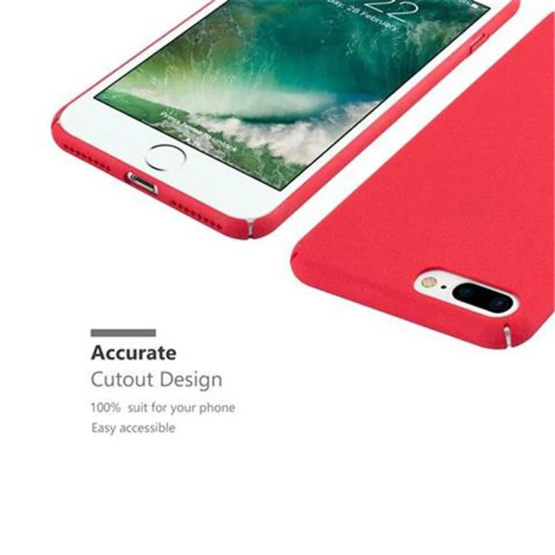Cadorabo Hülle kompatibel mit Apple iPhone 7 PLUS / 7S PLUS / 8 PLUS Hard Case Schutzhülle in Frosted Optik gegen Kratzer und Stöße