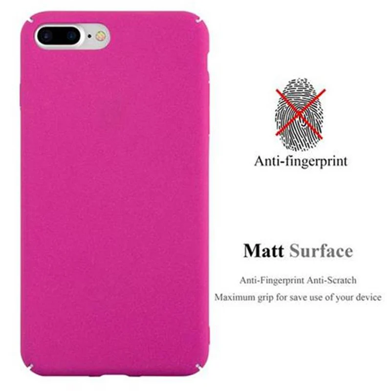Cadorabo Hülle kompatibel mit Apple iPhone 7 PLUS / 7S PLUS / 8 PLUS Hard Case Schutzhülle in Frosted Optik gegen Kratzer und Stöße