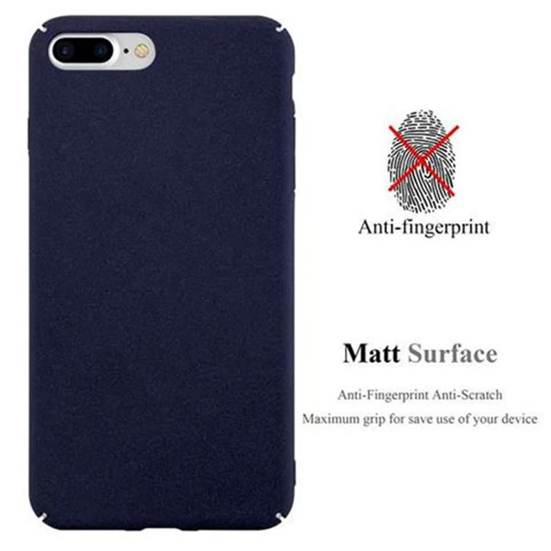 Cadorabo Hülle kompatibel mit Apple iPhone 7 PLUS / 7S PLUS / 8 PLUS Hard Case Schutzhülle in Frosted Optik gegen Kratzer und Stöße