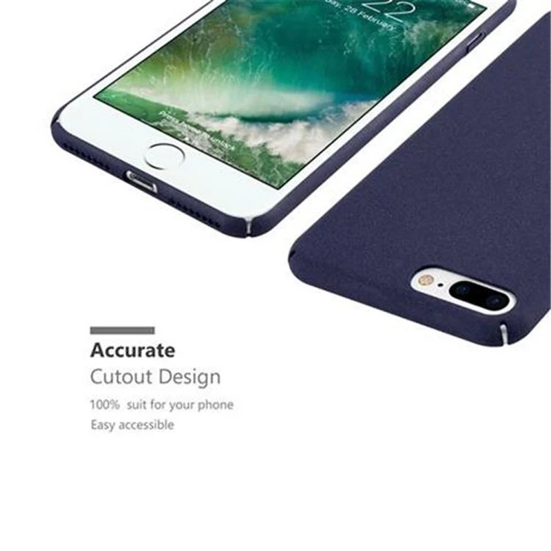 Cadorabo Hülle kompatibel mit Apple iPhone 7 PLUS / 7S PLUS / 8 PLUS Hard Case Schutzhülle in Frosted Optik gegen Kratzer und Stöße