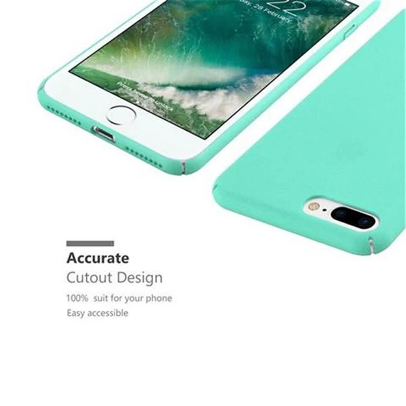 Cadorabo Hülle kompatibel mit Apple iPhone 7 PLUS / 7S PLUS / 8 PLUS Hard Case Schutzhülle in Frosted Optik gegen Kratzer und Stöße