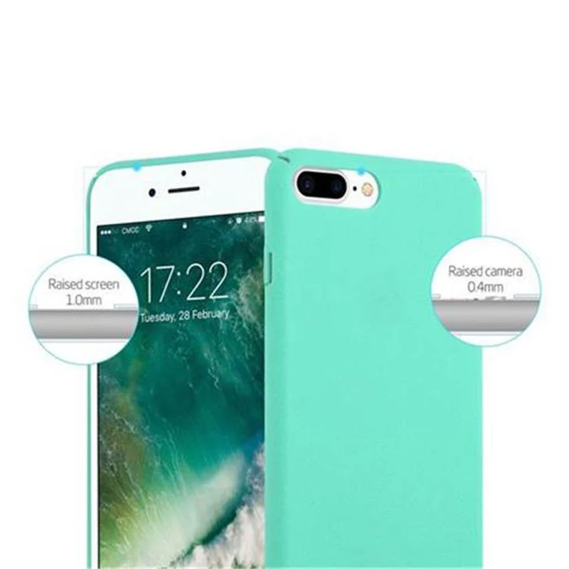 Cadorabo Hülle kompatibel mit Apple iPhone 7 PLUS / 7S PLUS / 8 PLUS Hard Case Schutzhülle in Frosted Optik gegen Kratzer und Stöße