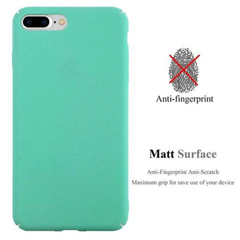 Cadorabo Hülle kompatibel mit Apple iPhone 7 PLUS / 7S PLUS / 8 PLUS Hard Case Schutzhülle in Frosted Optik gegen Kratzer und Stöße