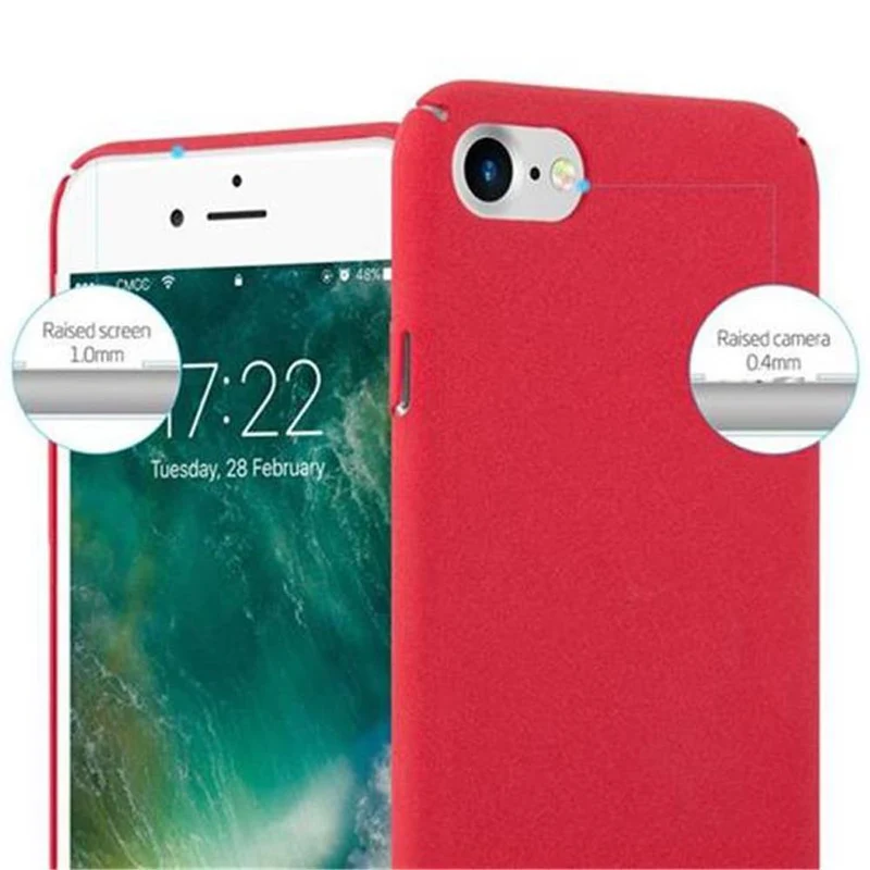 Cadorabo Hülle kompatibel mit Apple iPhone 7 / 7S / 8 / SE 2020 Hard Case Schutzhülle in Frosted Optik gegen Kratzer und Stöße
